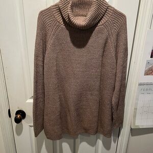 Coldwater Creek Taupe Cowl Neck Sweater